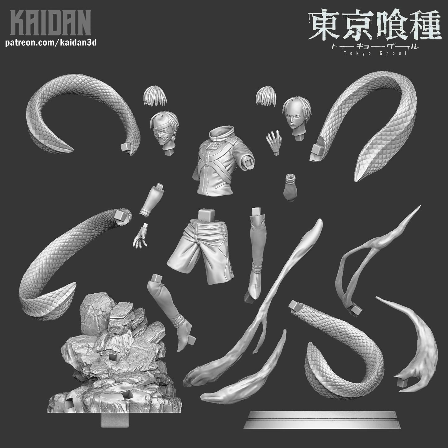 Ken Kaneki | Tokyo Ghoul | Handcrafted Figure