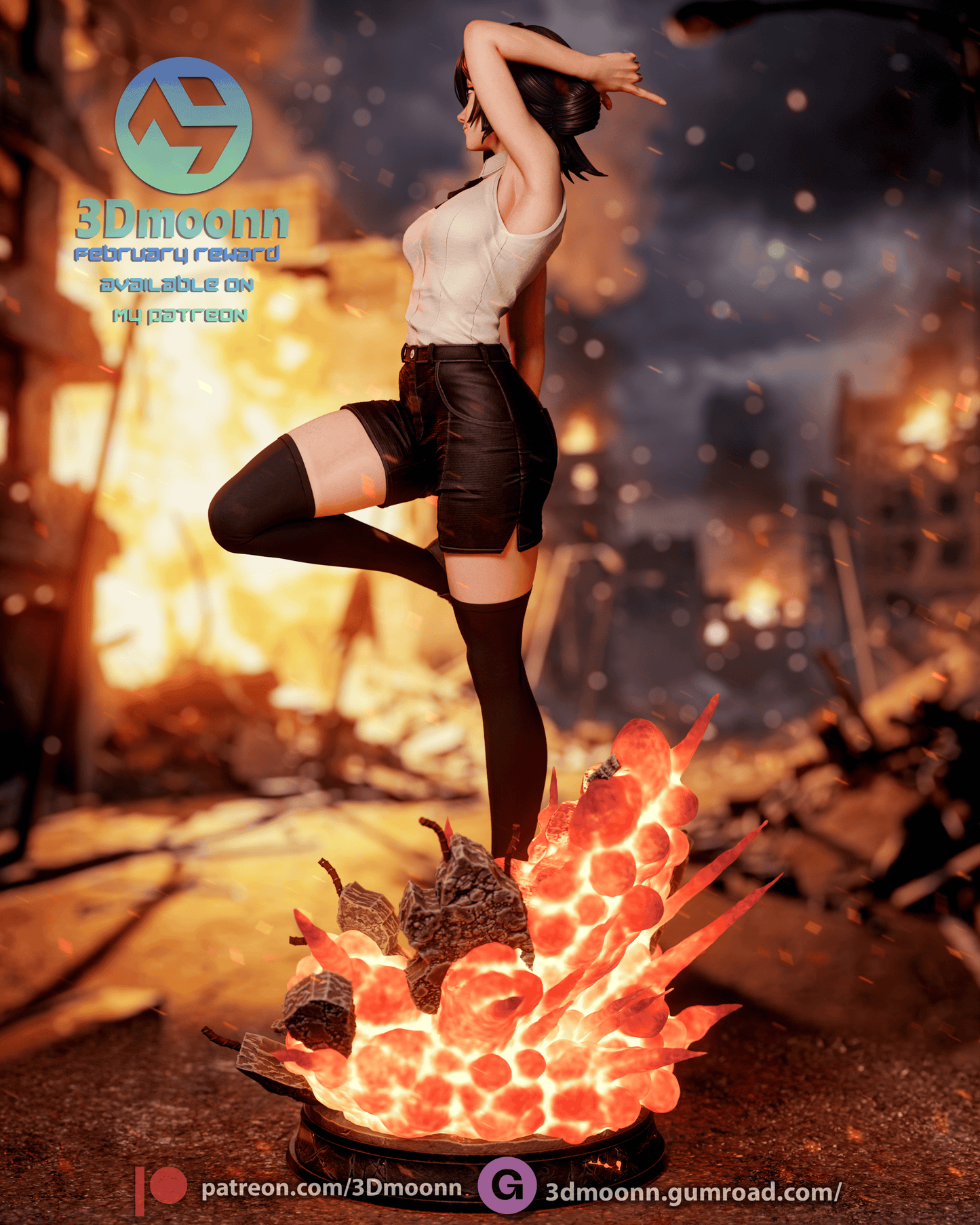 The Bomb Girl | Chainsaw | Handcrafted Figure