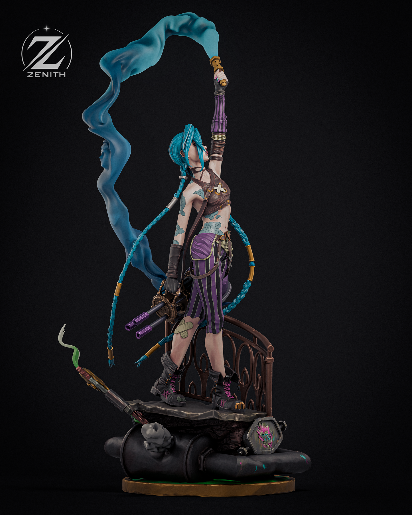 Blue-Haired Gunner | Handcrafted Figure