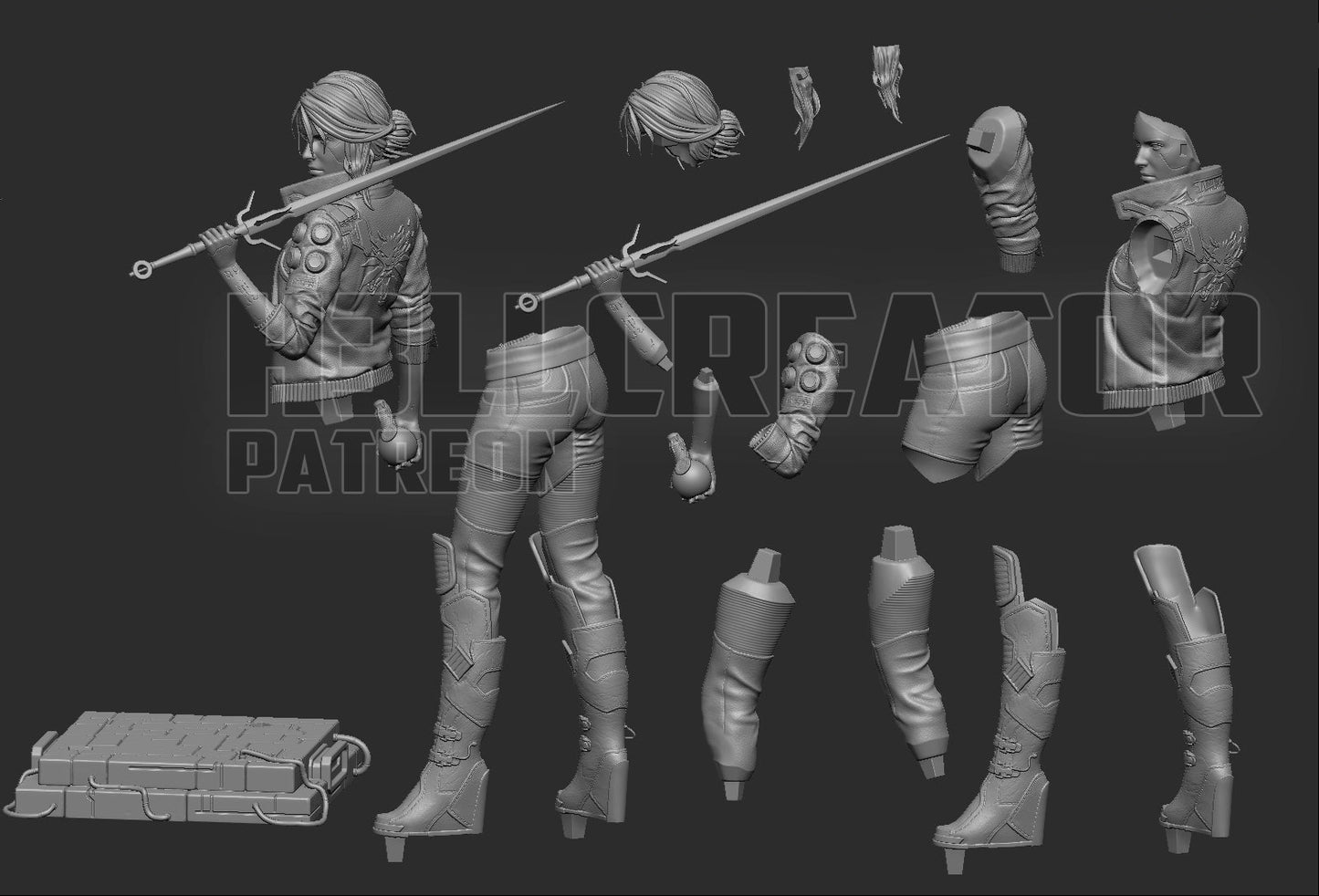 Ciri | Cyberpunk 2077-The Witcher | Handcrafted Figure