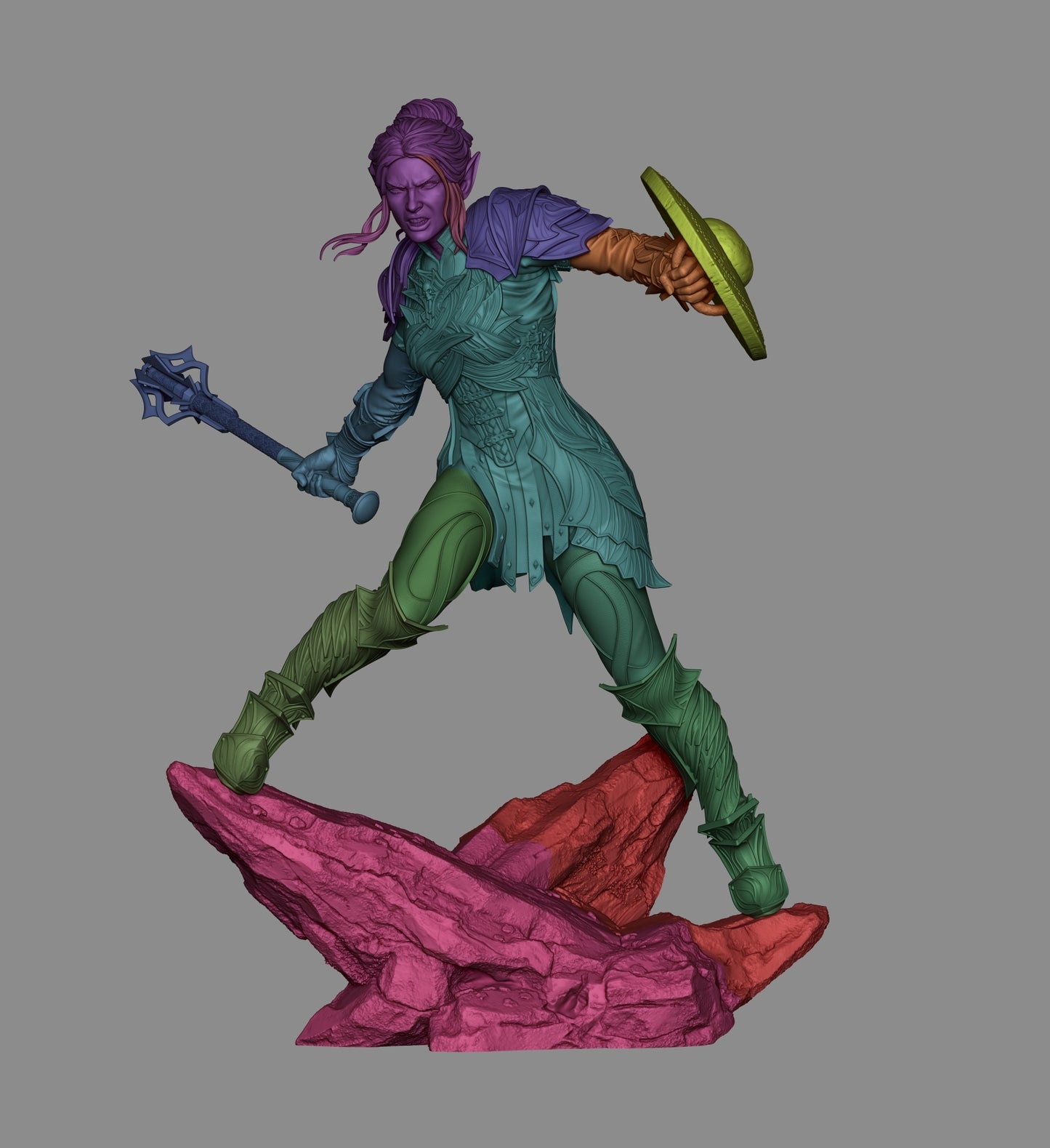 Dark Elf Paladin | Handcrafted Figure