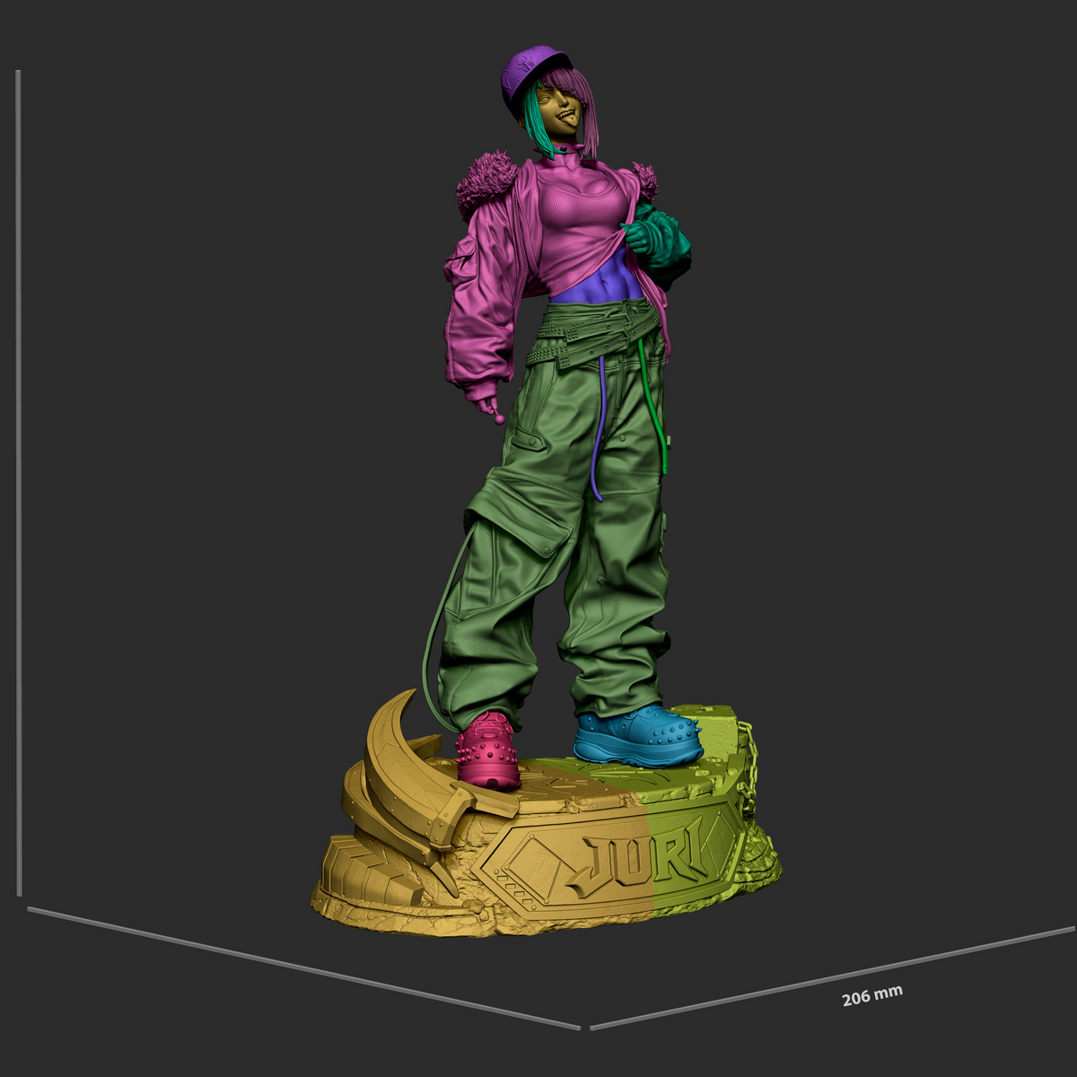 Purple Spider Kicker | Handcrafted Figure