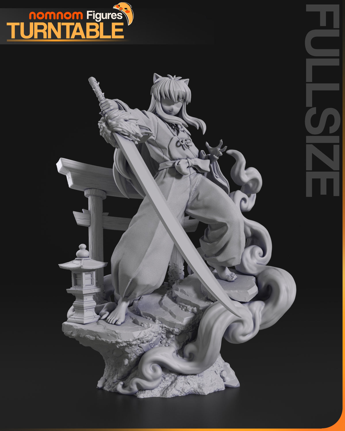 Silver-Haired Half-Demon | Handcrafted Figure
