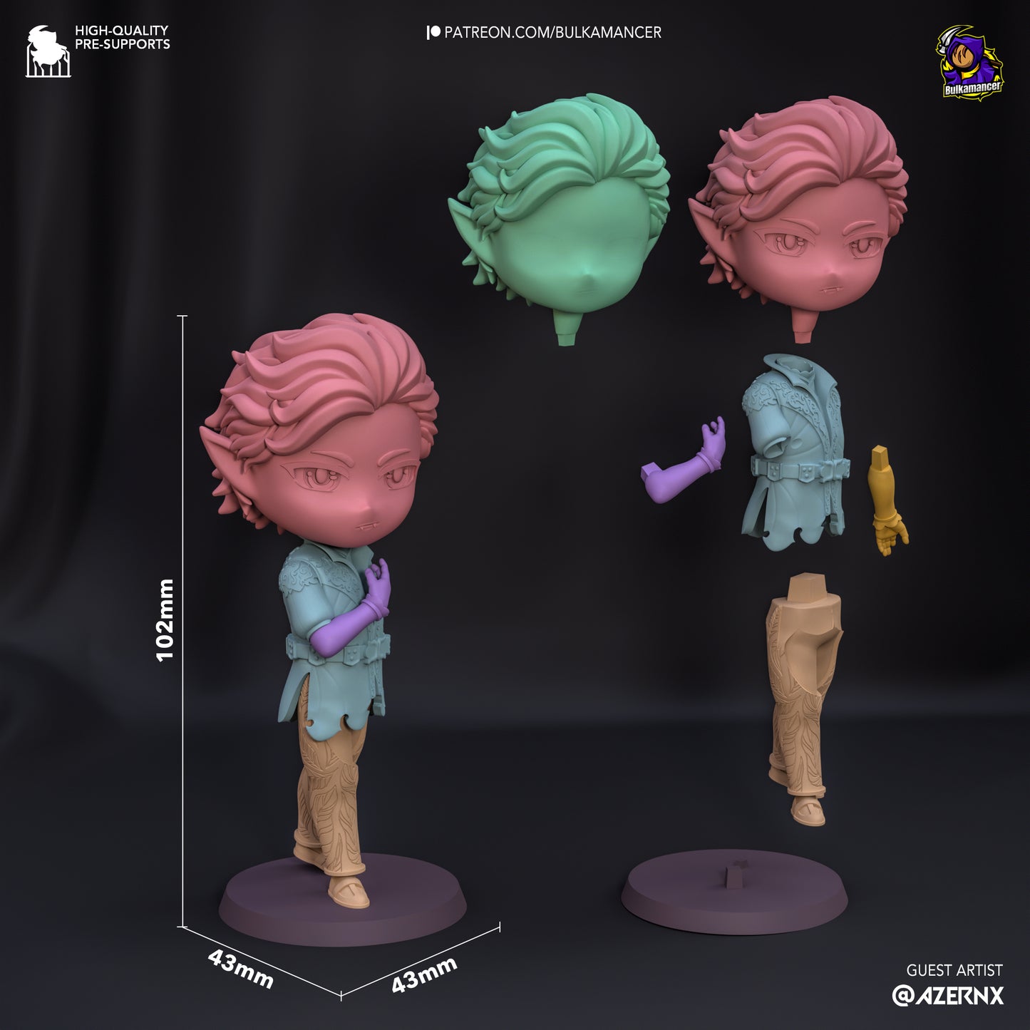 Chibi Astarion | Baldur's Gate 3 | Handcrafted Figure