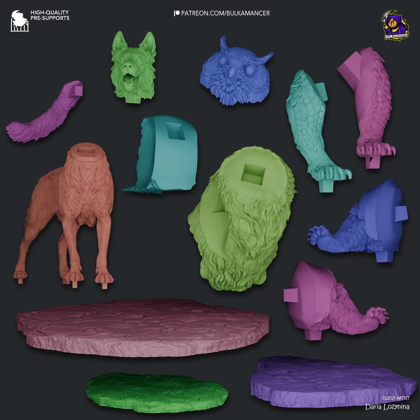 Scratch and Owlbear | Baldur's Gate 3 | Handcrafted Figure