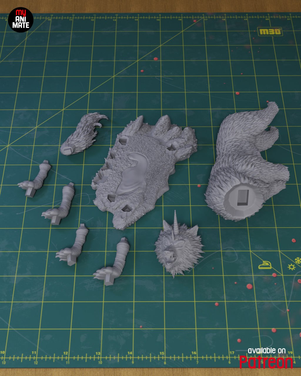 Slime King & Shadow Wolf | Handcrafted Figure