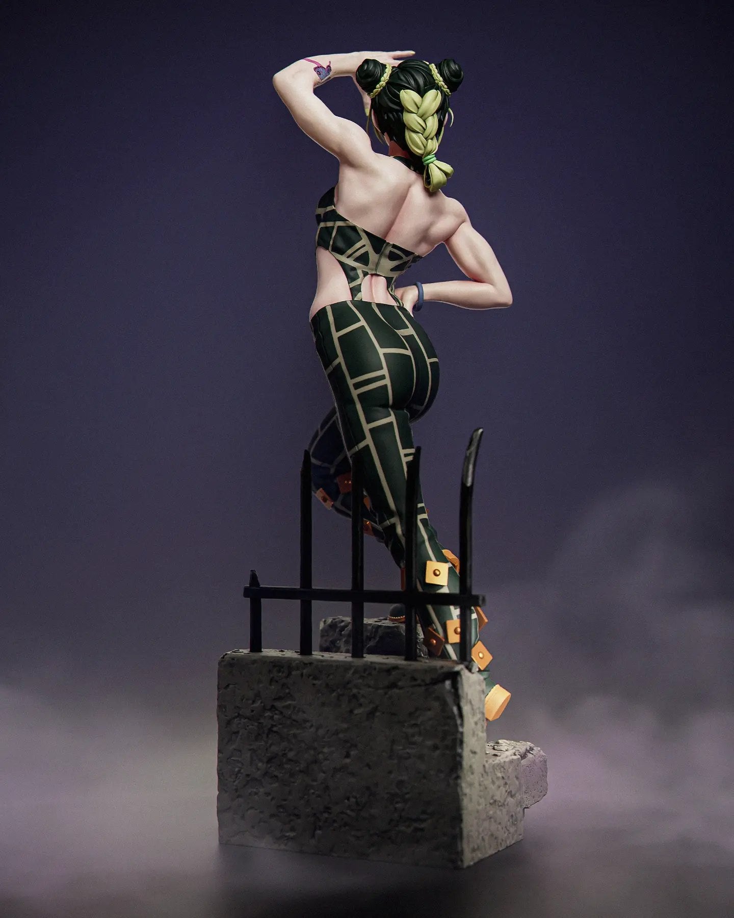 Green String Fighter | Handcrafted Figure