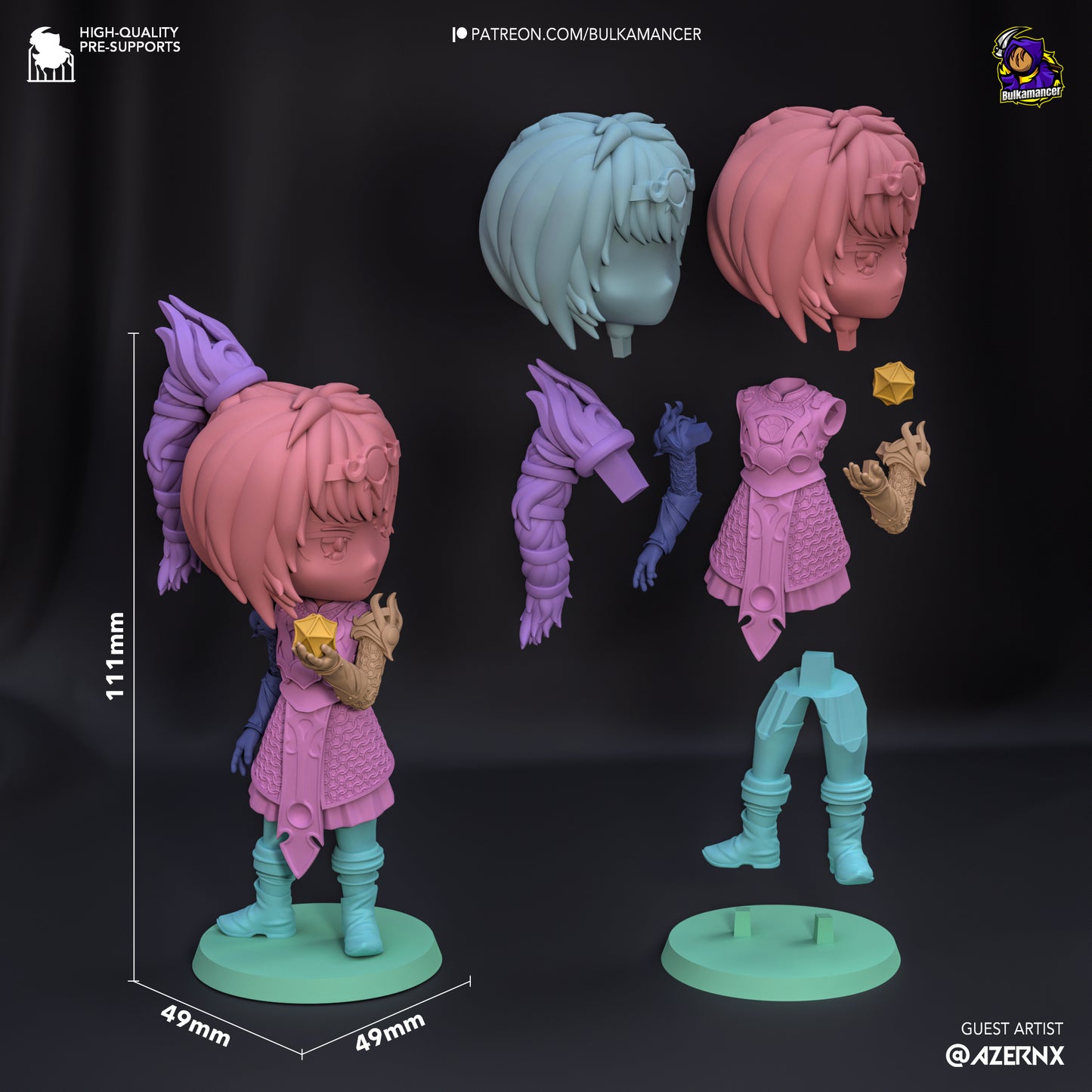 Chibi Shadowheart | Baldur's Gate 3 | Handcrafted Figure