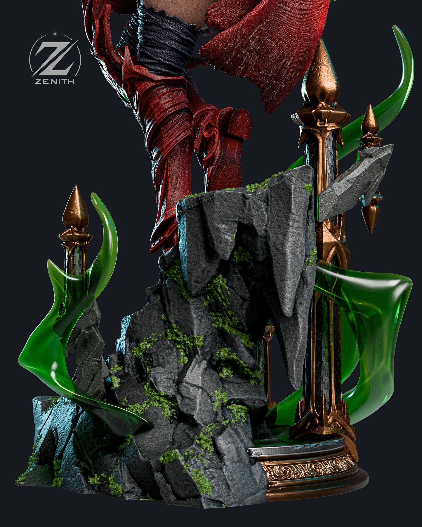 Scarlet Elf Rogue | Handcrafted Figure