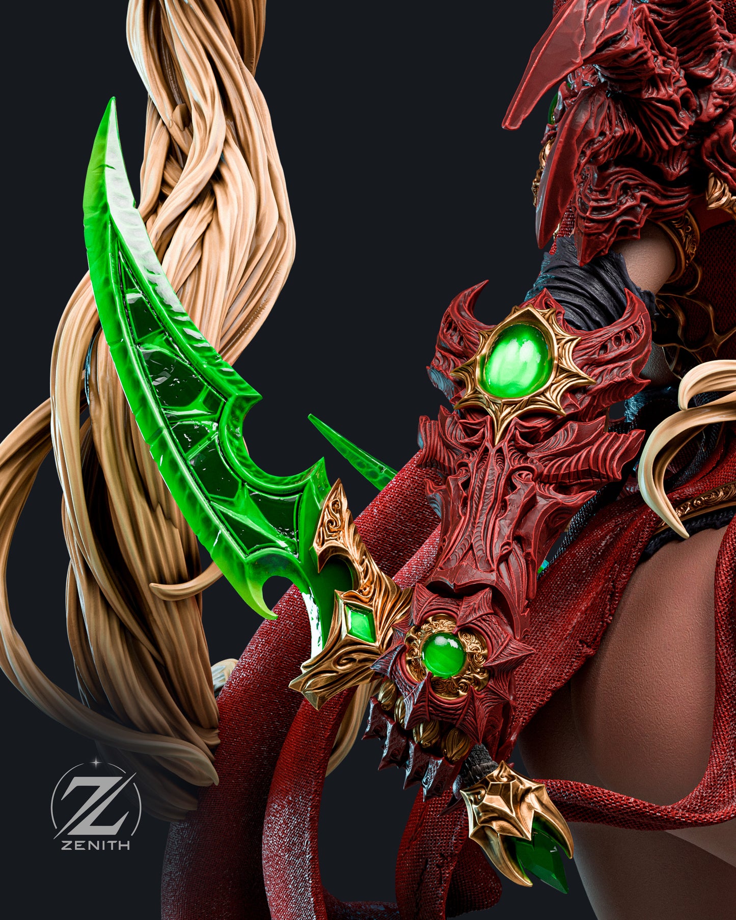 Scarlet Elf Rogue | Handcrafted Figure