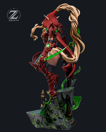 Scarlet Elf Rogue | Handcrafted Figure
