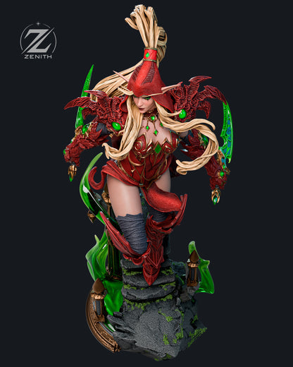Scarlet Elf Rogue | Handcrafted Figure