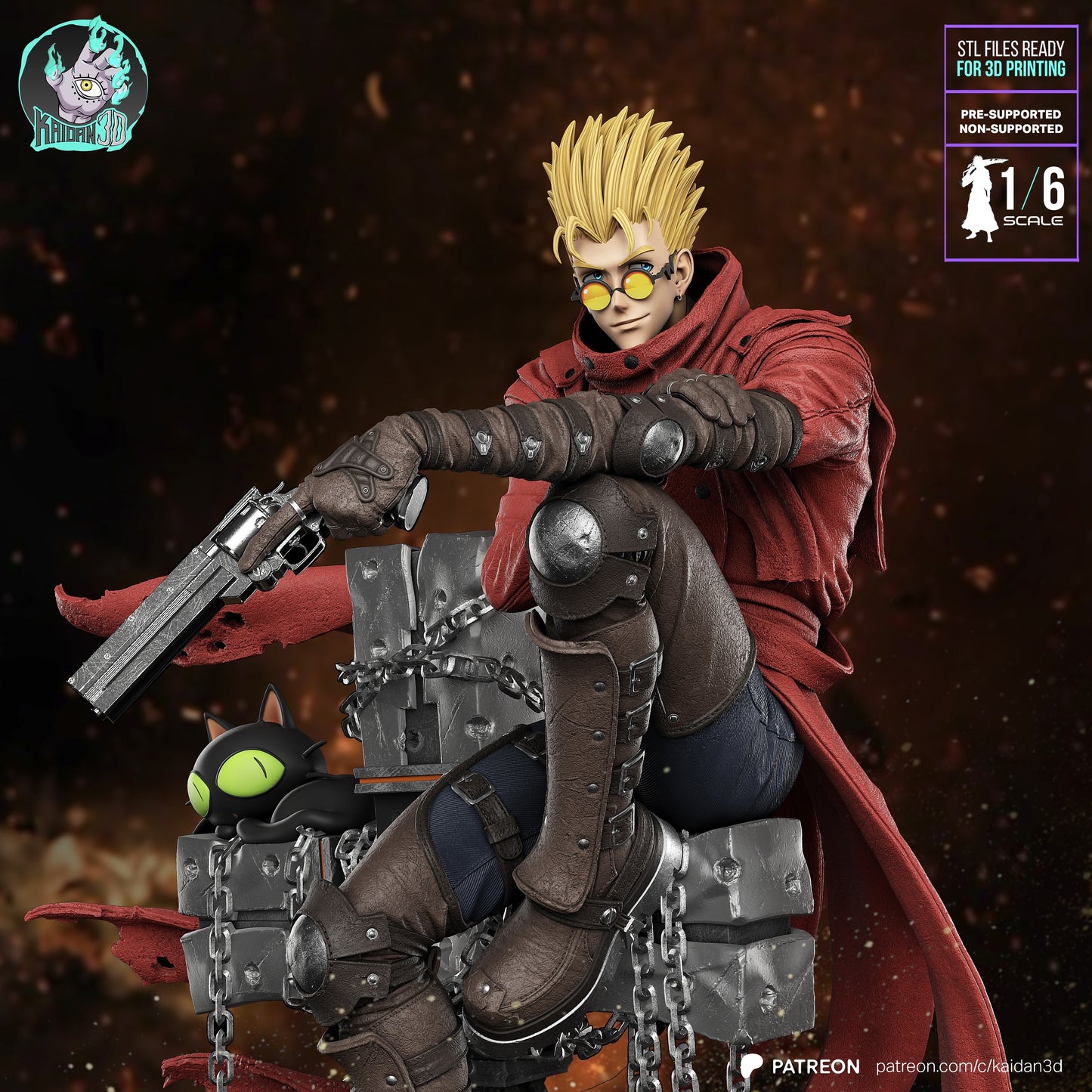 Vash the Stampede | Trigun | Handcrafted Figure