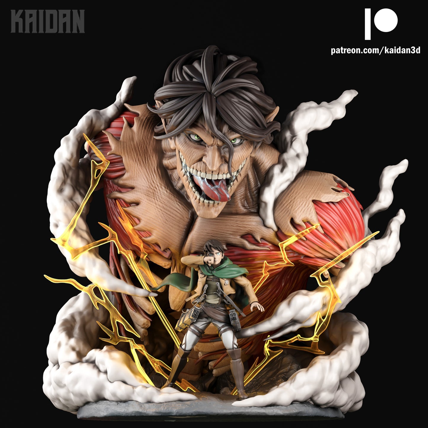 Attack Titan and Eren | Attack on Titan | Handcrafted Figure