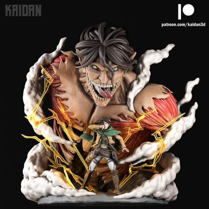 Attack Titan and Eren | Attack on Titan | Handcrafted Figure