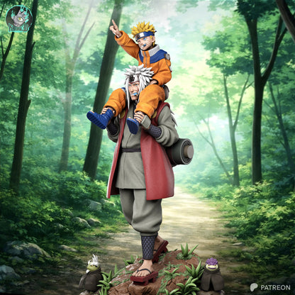 Legendary Old Ninja and Young Student | Shinobi | Handcrafted Figure