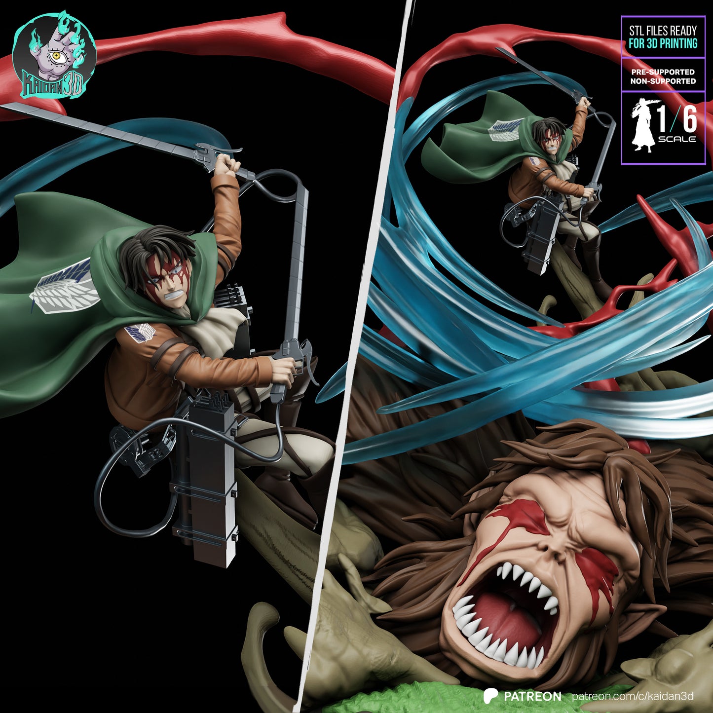 Levi Ackerman vs Beast Titan | Attack on Titan | Handcrafted Figure