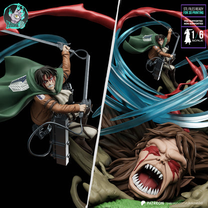 Levi Ackerman vs Beast Titan | Attack on Titan | Handcrafted Figure