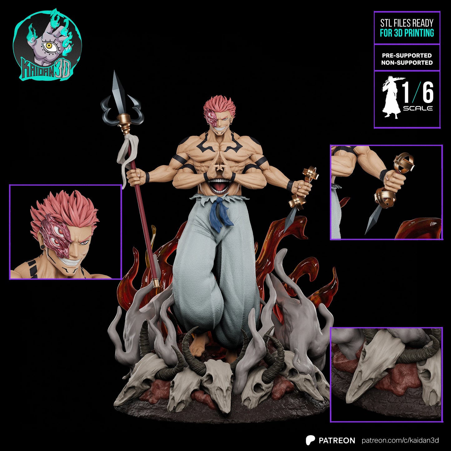Ryomen Sukuna | Jujutsu Kaisen | Handcrafted Figure