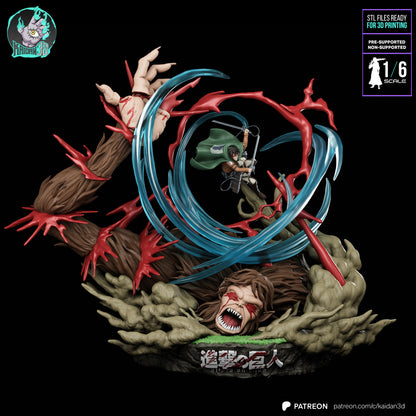 Levi Ackerman vs Beast Titan | Attack on Titan | Handcrafted Figure