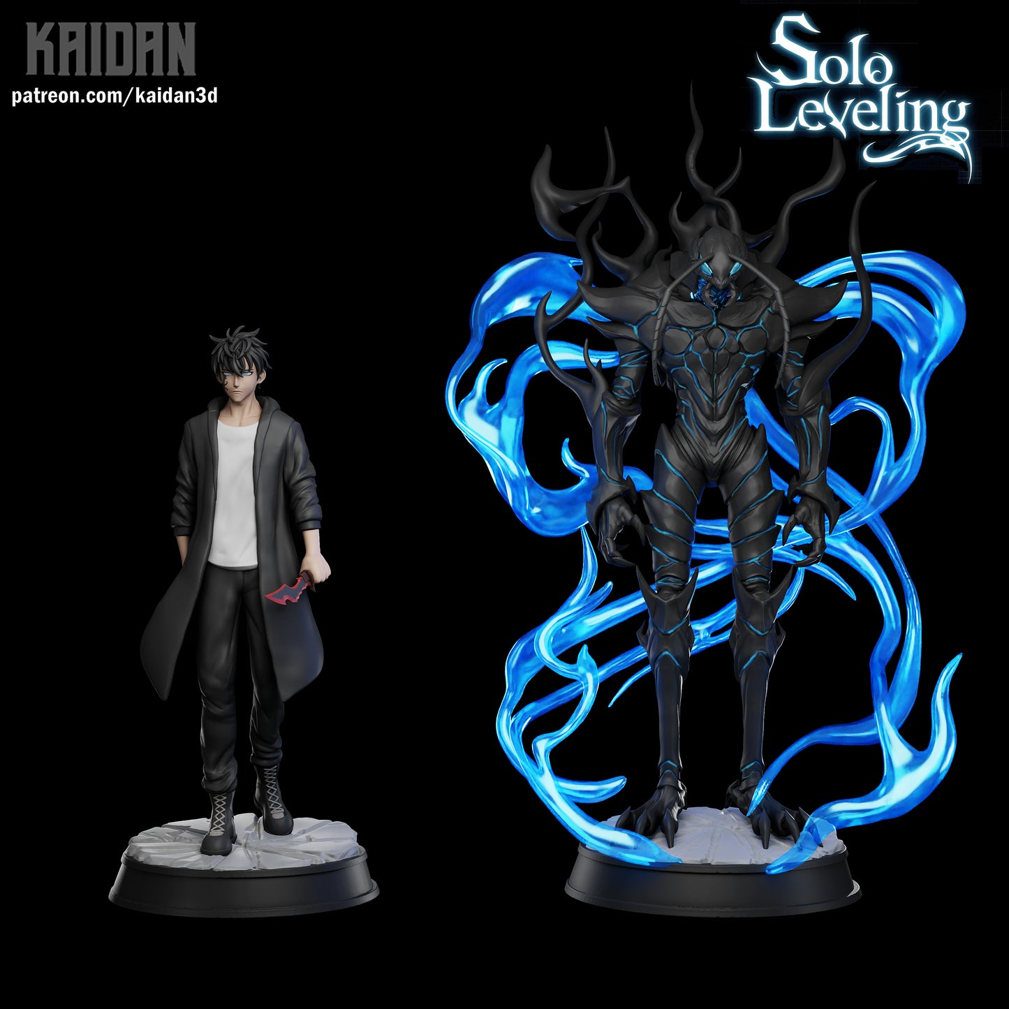 Sung Jin-Woo x Beru | Solo Leveling | Handcrafted Figure