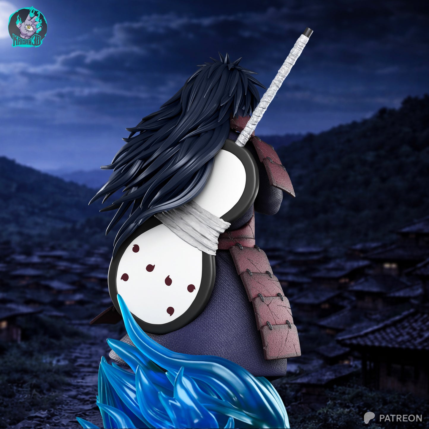 Anime Warrior In Red Armor | Shinobi | Handcrafted Figure