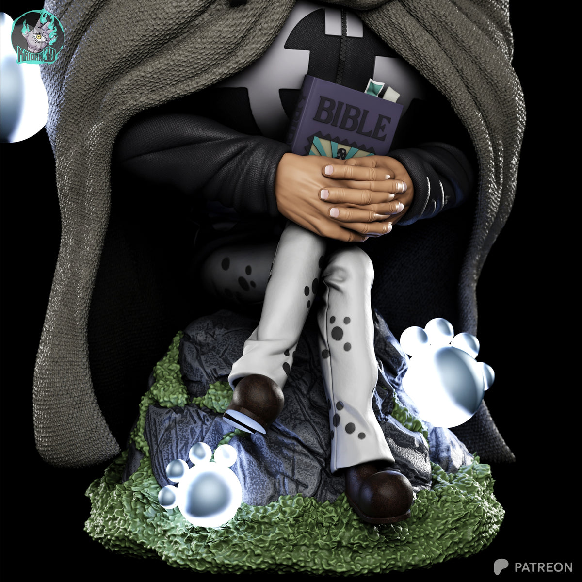 Gentle Giant & Pink-Haired Girl | Handcrafted Figure