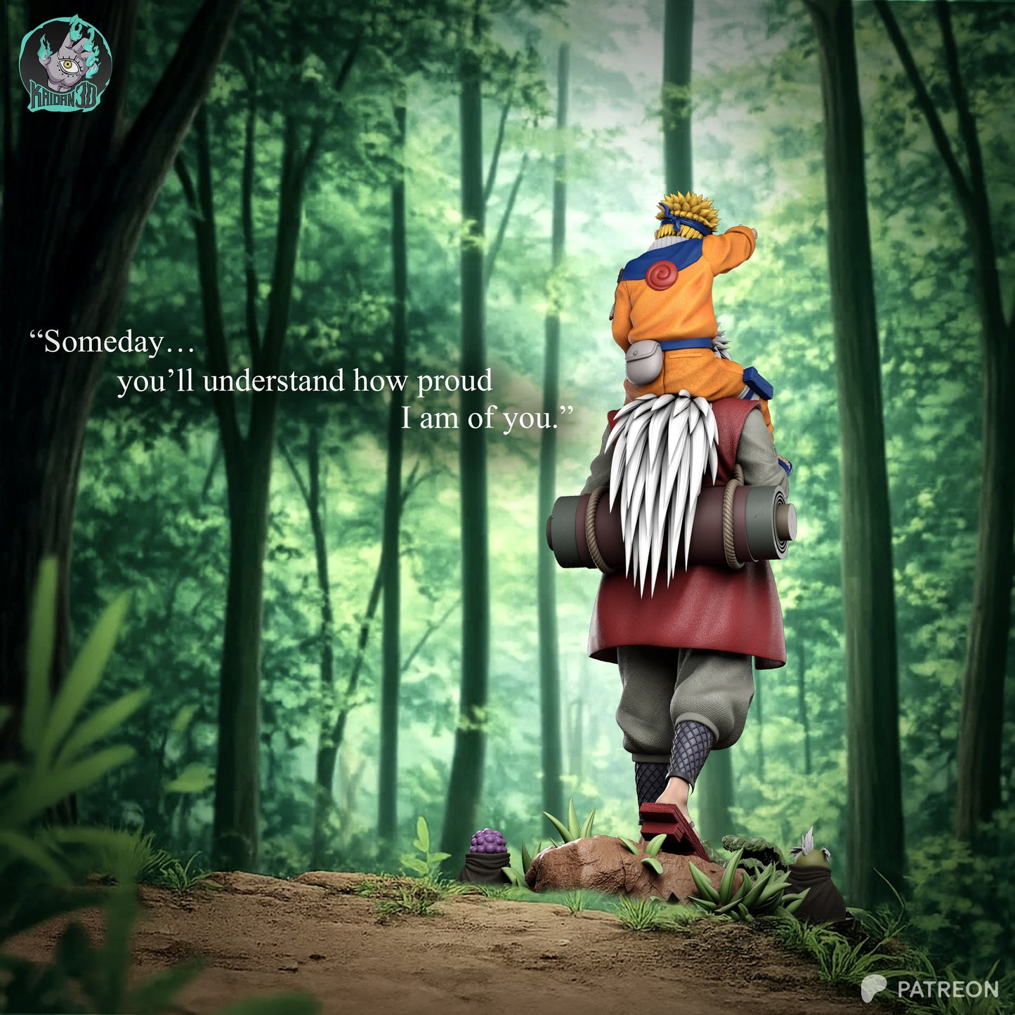 Legendary Old Ninja and Young Student | Shinobi | Handcrafted Figure