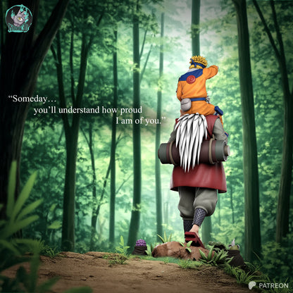 Legendary Old Ninja and Young Student | Shinobi | Handcrafted Figure