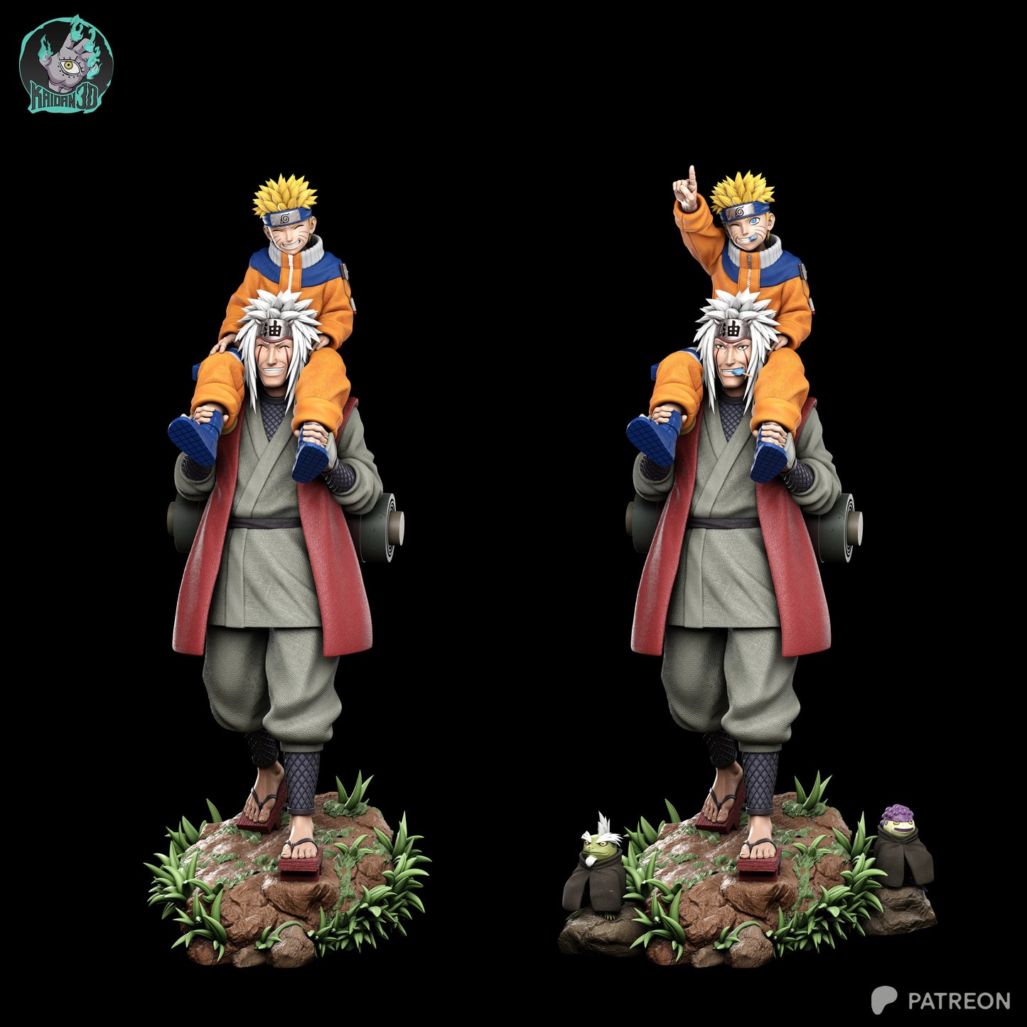 Legendary Old Ninja and Young Student | Shinobi | Handcrafted Figure
