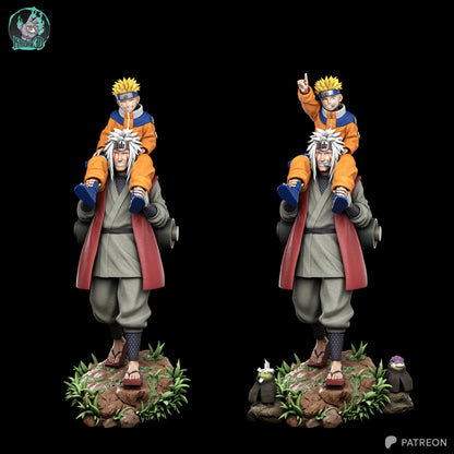 Legendary Old Ninja and Young Student | Shinobi | Handcrafted Figure