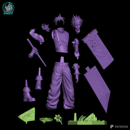 Cloud | Final Fantasy VII | Handcrafted Figure