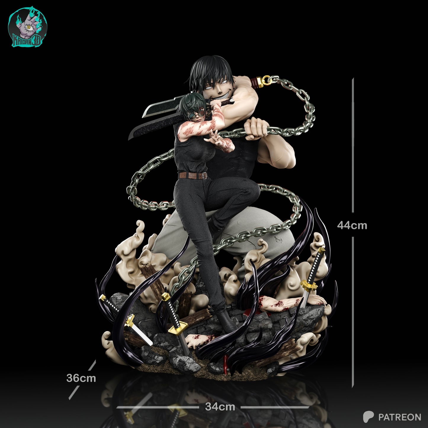 Maki x Toji Zenin | Jujutsu Kaisen | Handcrafted Figure