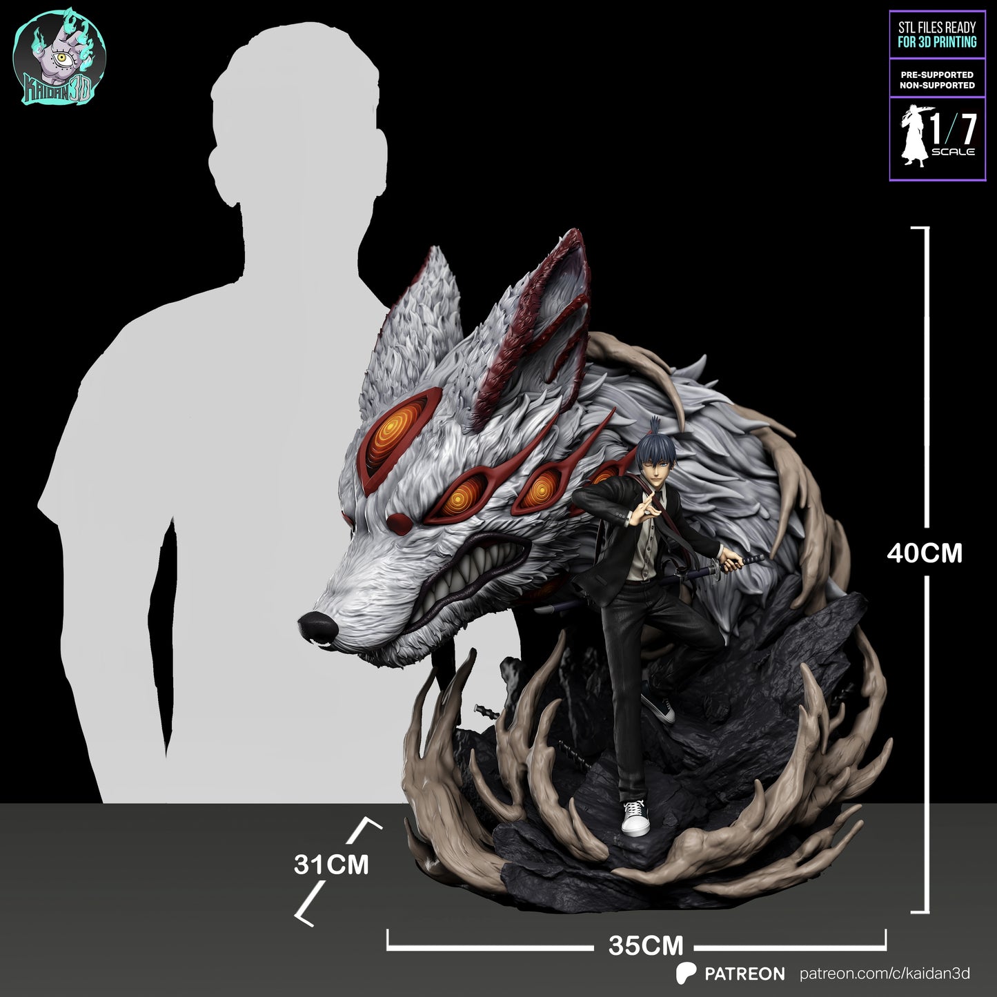 The Fox Contractor | Chainsaw | Handcrafted Figure