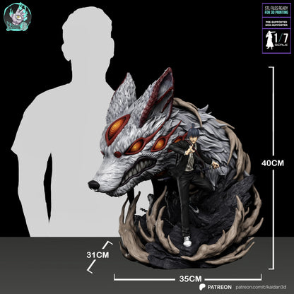 The Fox Contractor | Chainsaw | Handcrafted Figure