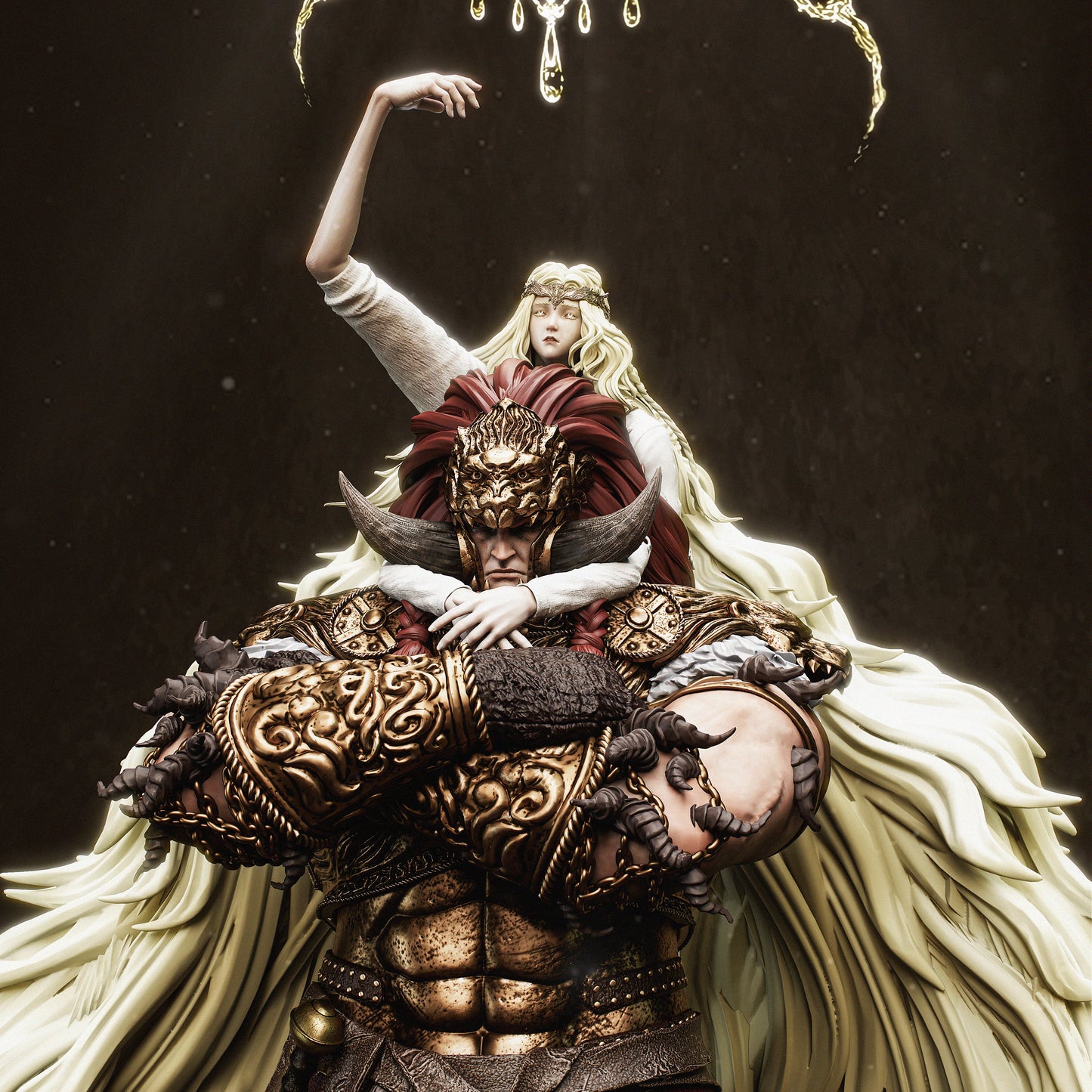Starscourge Radahn and Miquella | Elden Ring | Handcrafted Figure