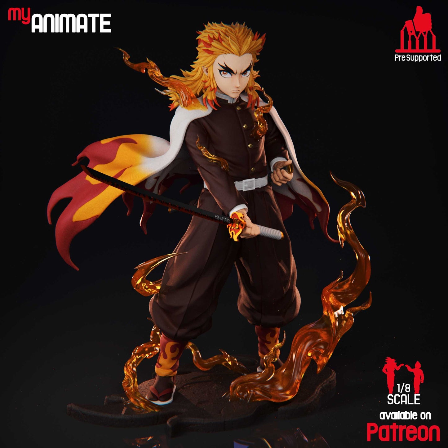 Kyojuro Rengoku | Demon Slayer | Handcrafted Figure