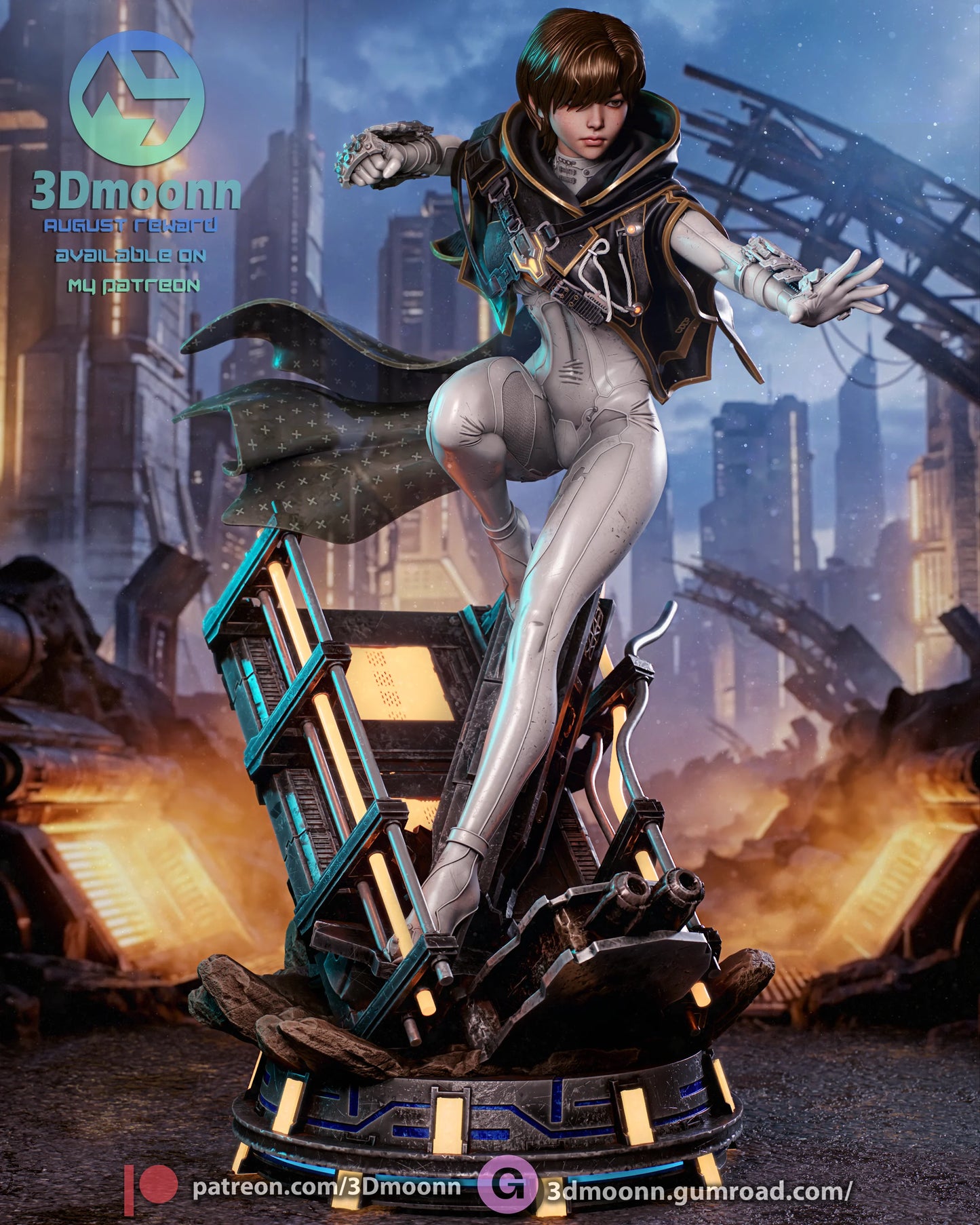Silver Blade Maiden | Handcrafted Figure