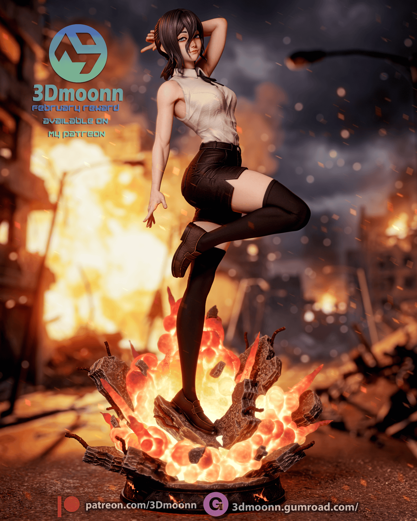 The Bomb Girl | Chainsaw | Handcrafted Figure