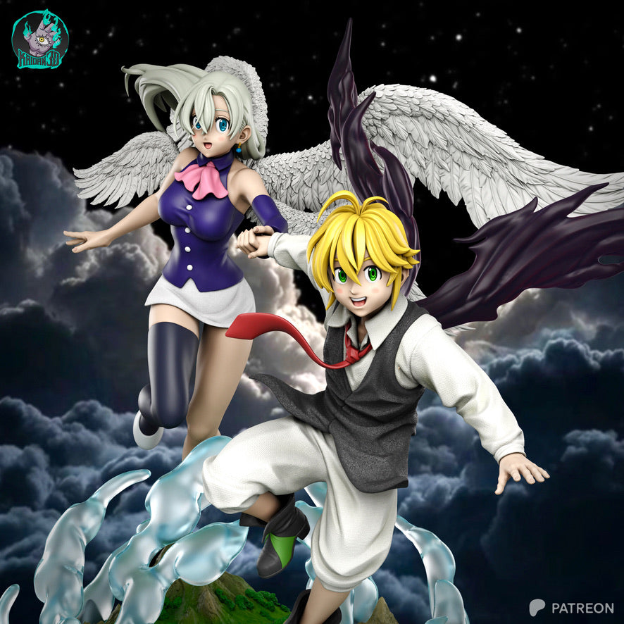 Meliodas & Elizabeth | The Seven Deadly Sins | Handcrafted Figure