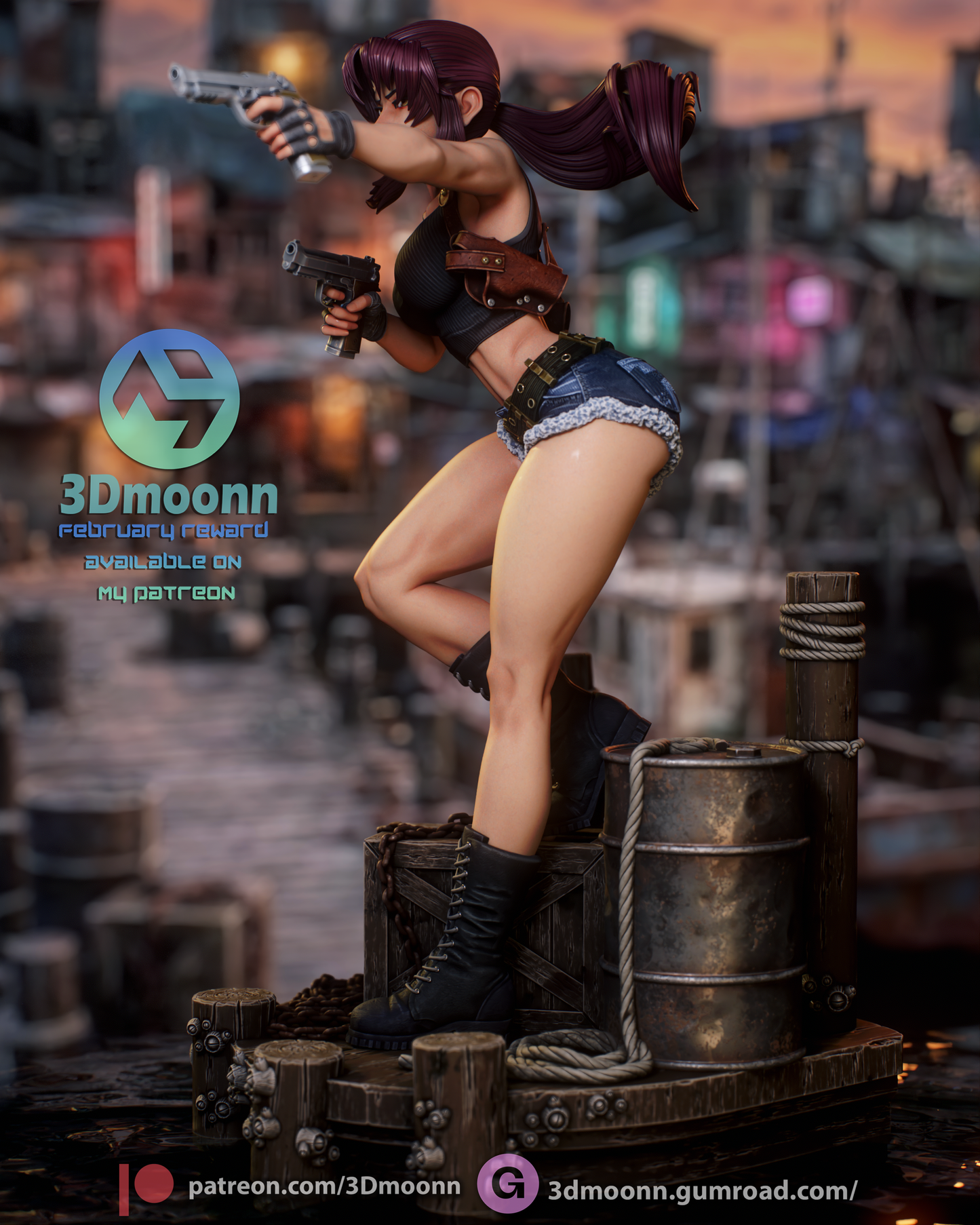 Revy | Black Lagoon | Handcrafted Figure