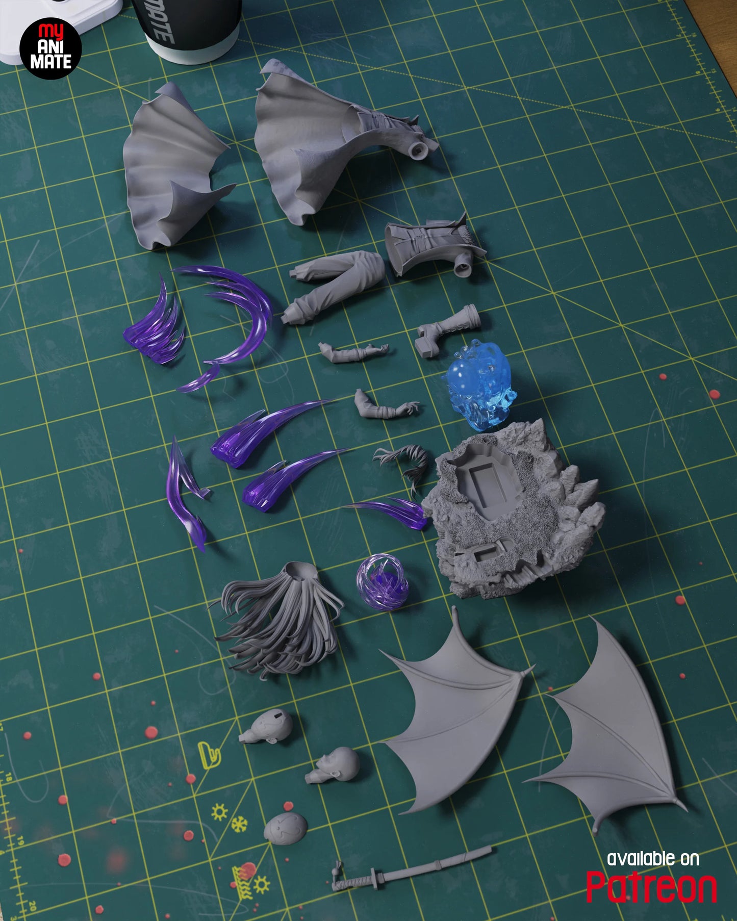Slime King & Shadow Wolf | Handcrafted Figure