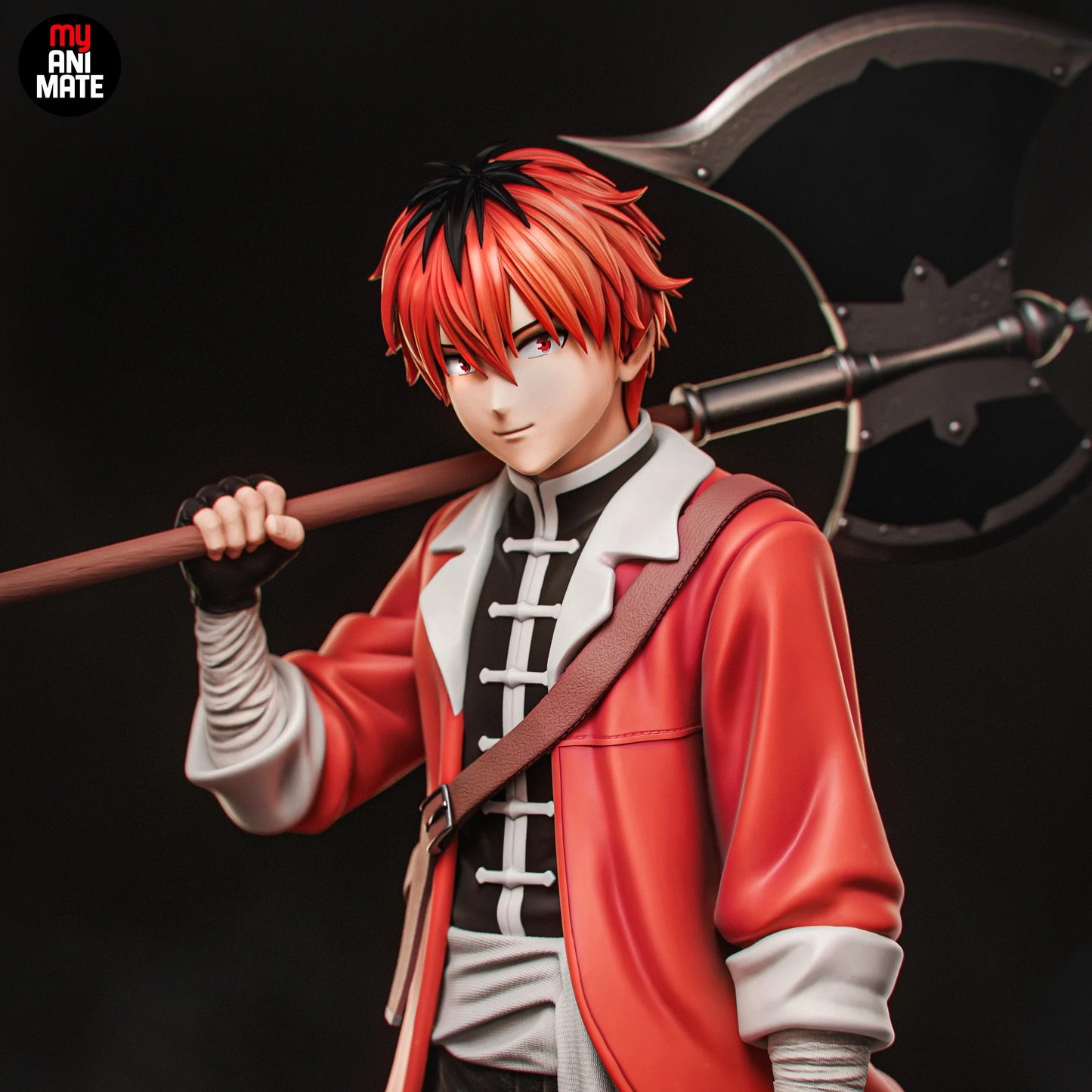 Red-Haired Axe Warrior | Handcrafted Figure