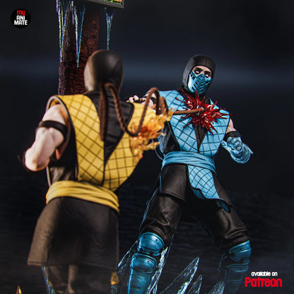 Fire & Ice Rivals Diorama | Handcrafted Figure
