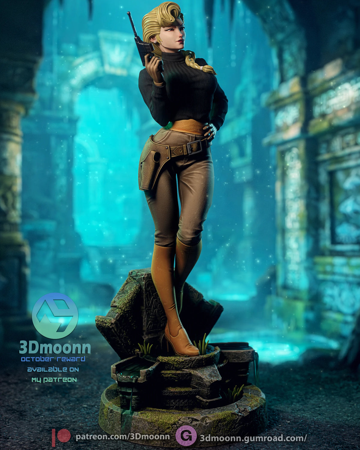 Blonde Expedition Officer | Handcrafted Figure