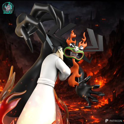 Jack vs Aku | Samurai Jack | Handcrafted Figure