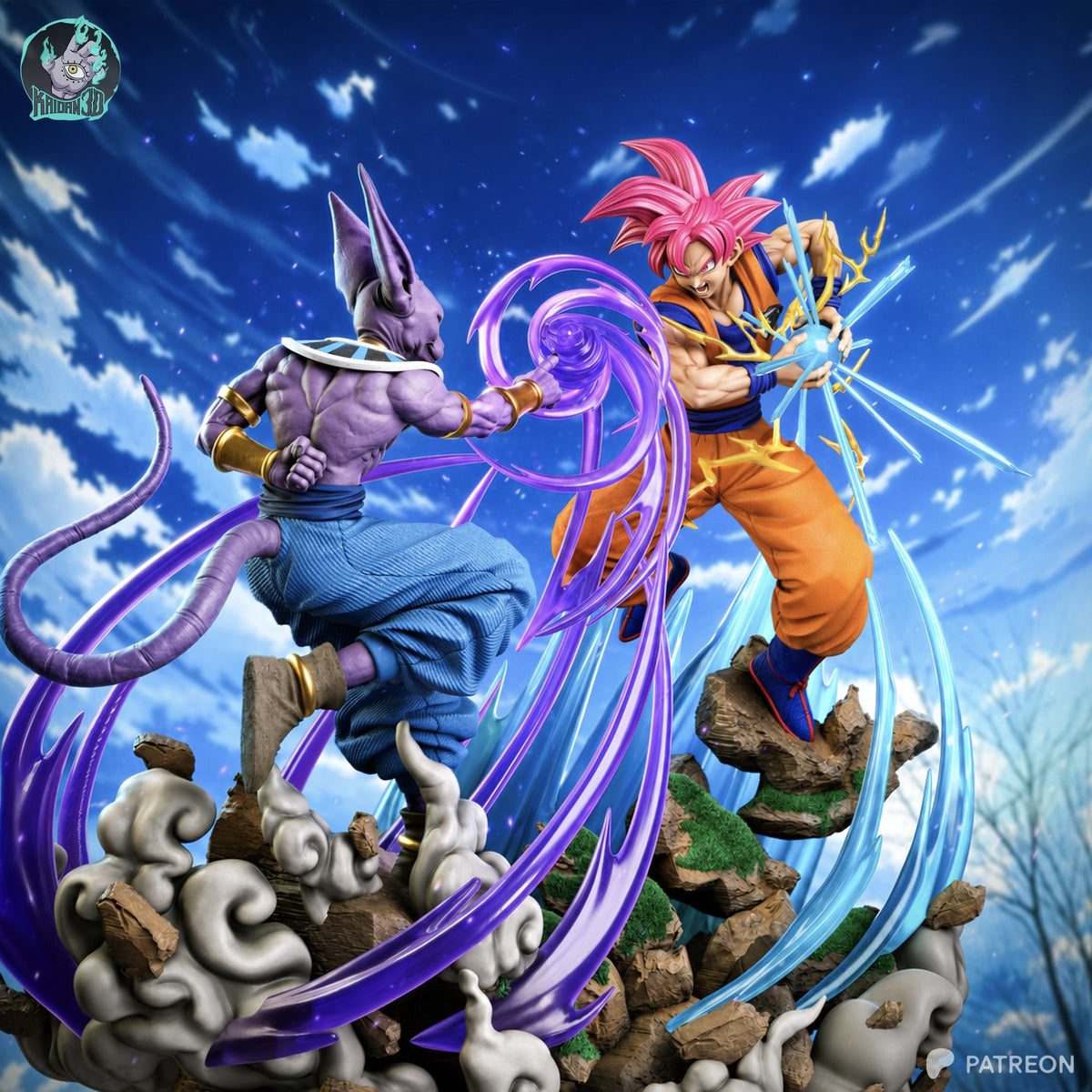 Saiyan Warrior vs Destruction God | Handcrafted Figure