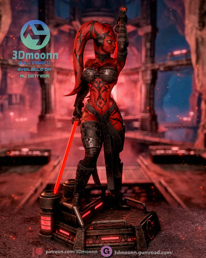 Red-Horned Dark Maiden | Handcrafted Figure