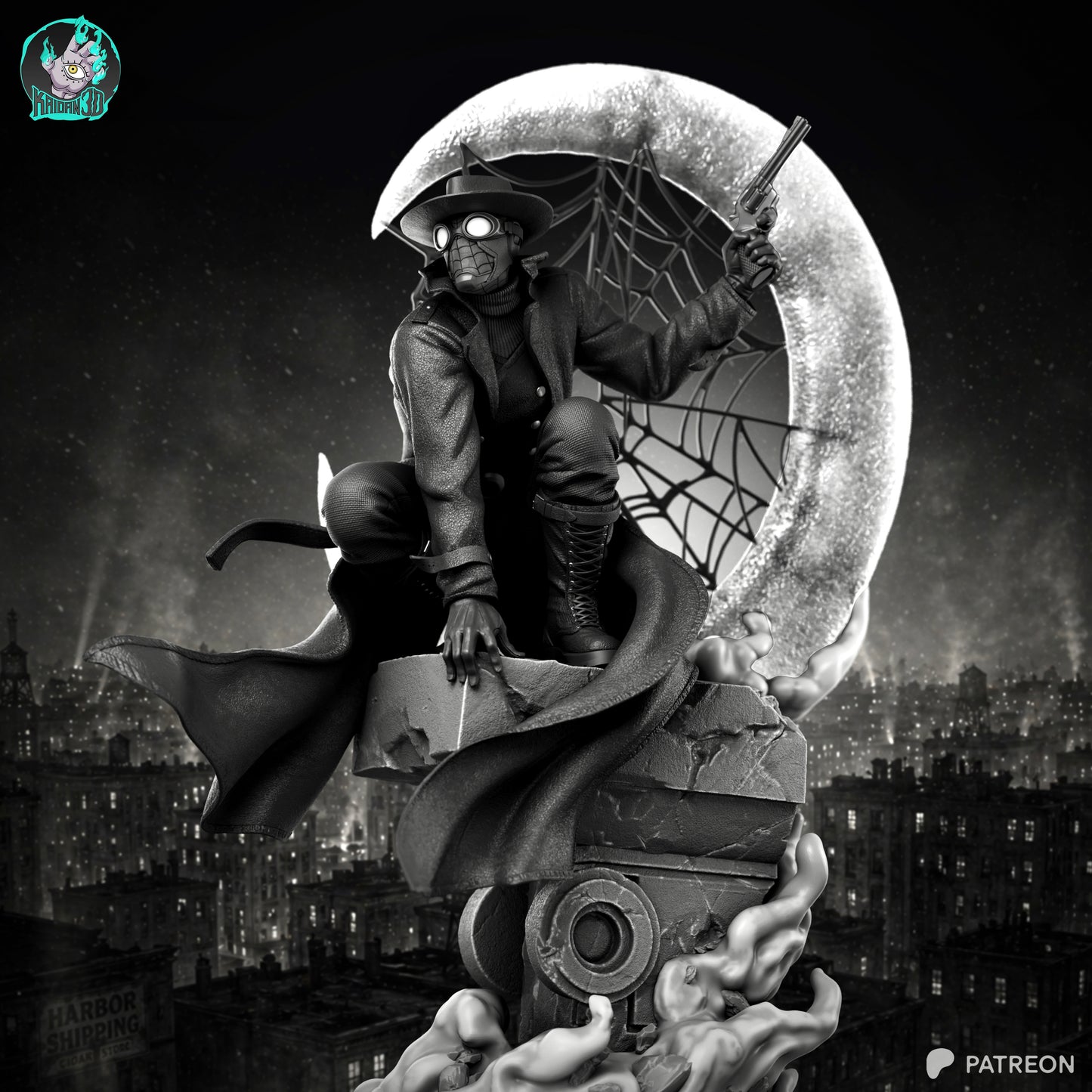Web Slinging Noir | Handcrafted Figure