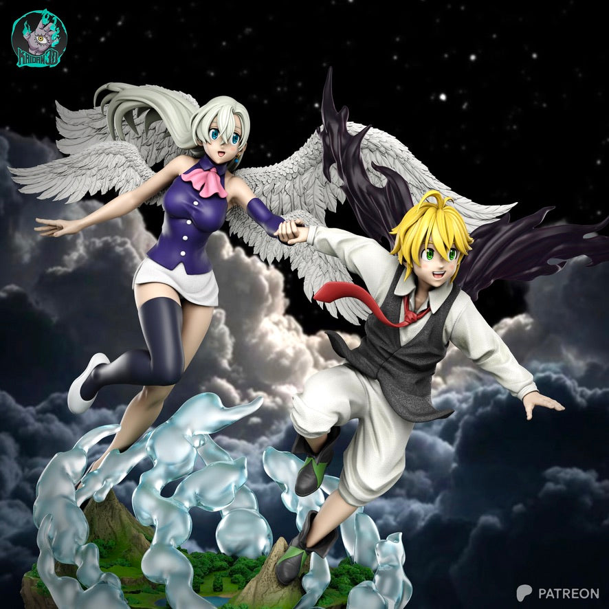 Meliodas & Elizabeth | The Seven Deadly Sins | Handcrafted Figure